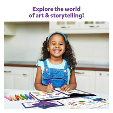 Art and storytelling kit for kids featuring space explorers in the My Storybook Art Kit