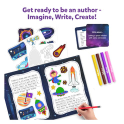 Space-themed writing kit for kids in the My Storybook Art Kit Space Explorers