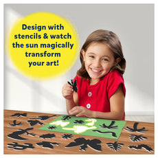 Sun-activated stencil art kit from Magical Sun Art for outdoor creative fun