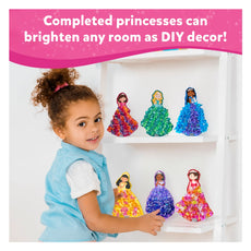 DIY princess decor for kids from Poke-in Art Magical Princesses mess-free art kit