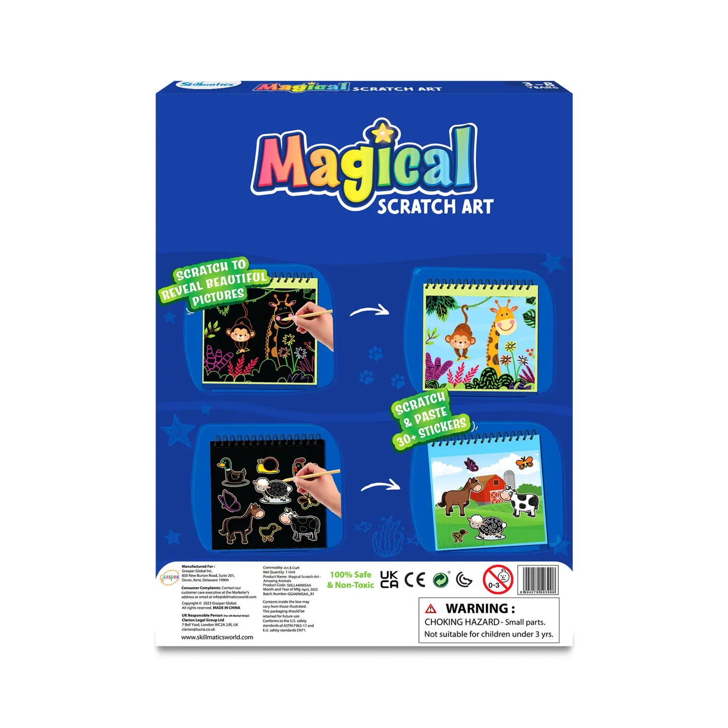 Magical Scratch Art | Amazing Animals (ages 3-8) – Skillmatics US
