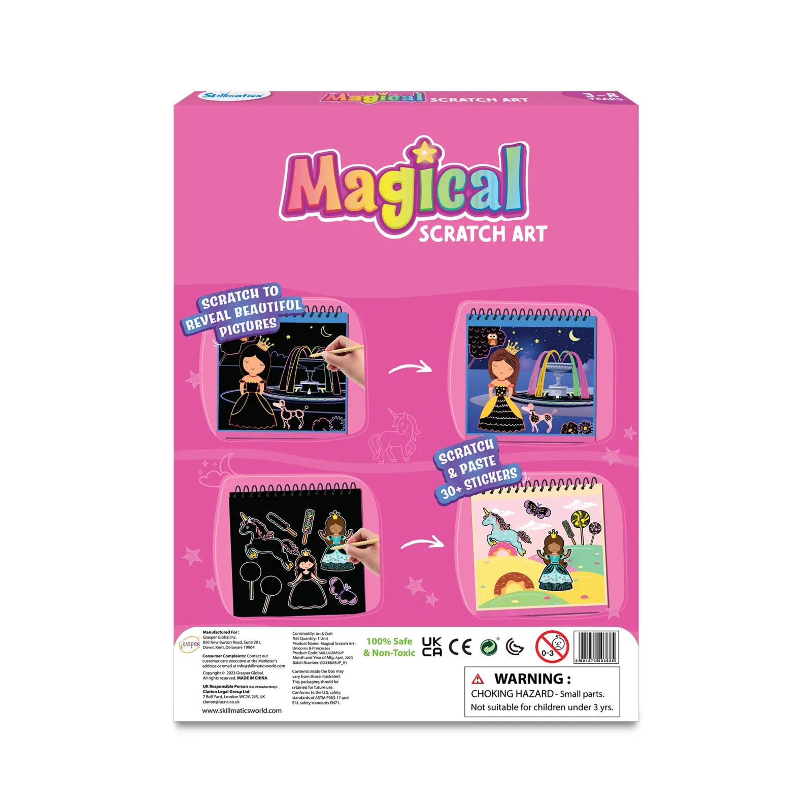 Magical Scratch Art  Unicorns & Princesses (ages 3-8) – Skillmatics
