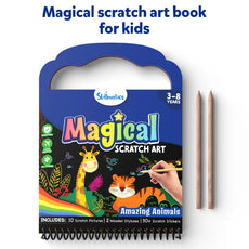 Magical Scratch Art Book for Kids featuring Amazing Animal Designs for children ages 3 to 8