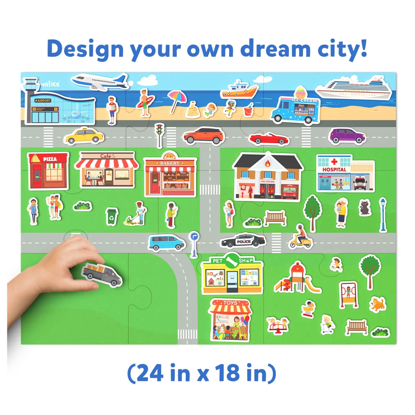 Magnetopia: Design Your City | Interactive Magnetic Pretend Play Set (ages 3-7)