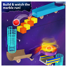 Colorful marble run displayed in Marble Run Craft Kit DIY activity for ages 8-13