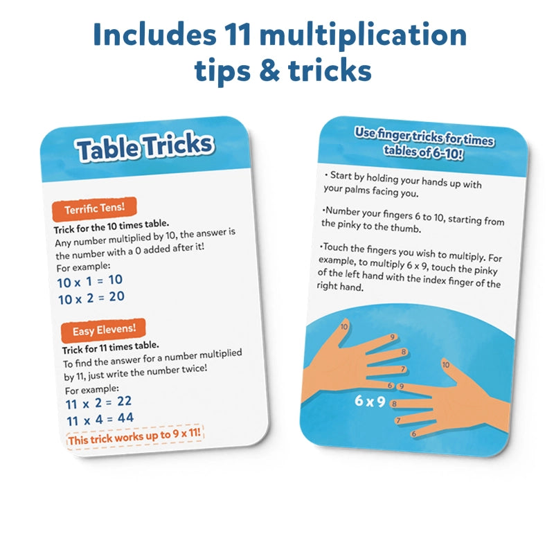 Multiplication tips and tricks cards from Science Snippets Animals & Multiplication Flash Cards product