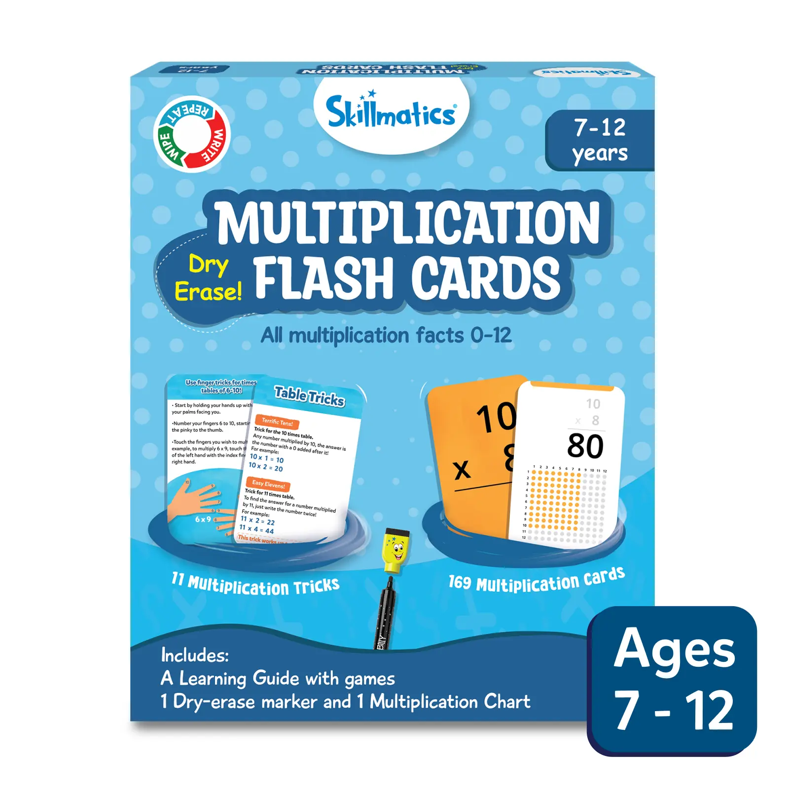 Bright Multiplication Flash Cards for Kids to Make Learning Math Fun and Easy