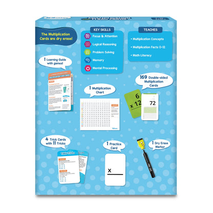 Multiplication Learning Kit featuring Multiplication Flash Cards for Kids Educative Tool