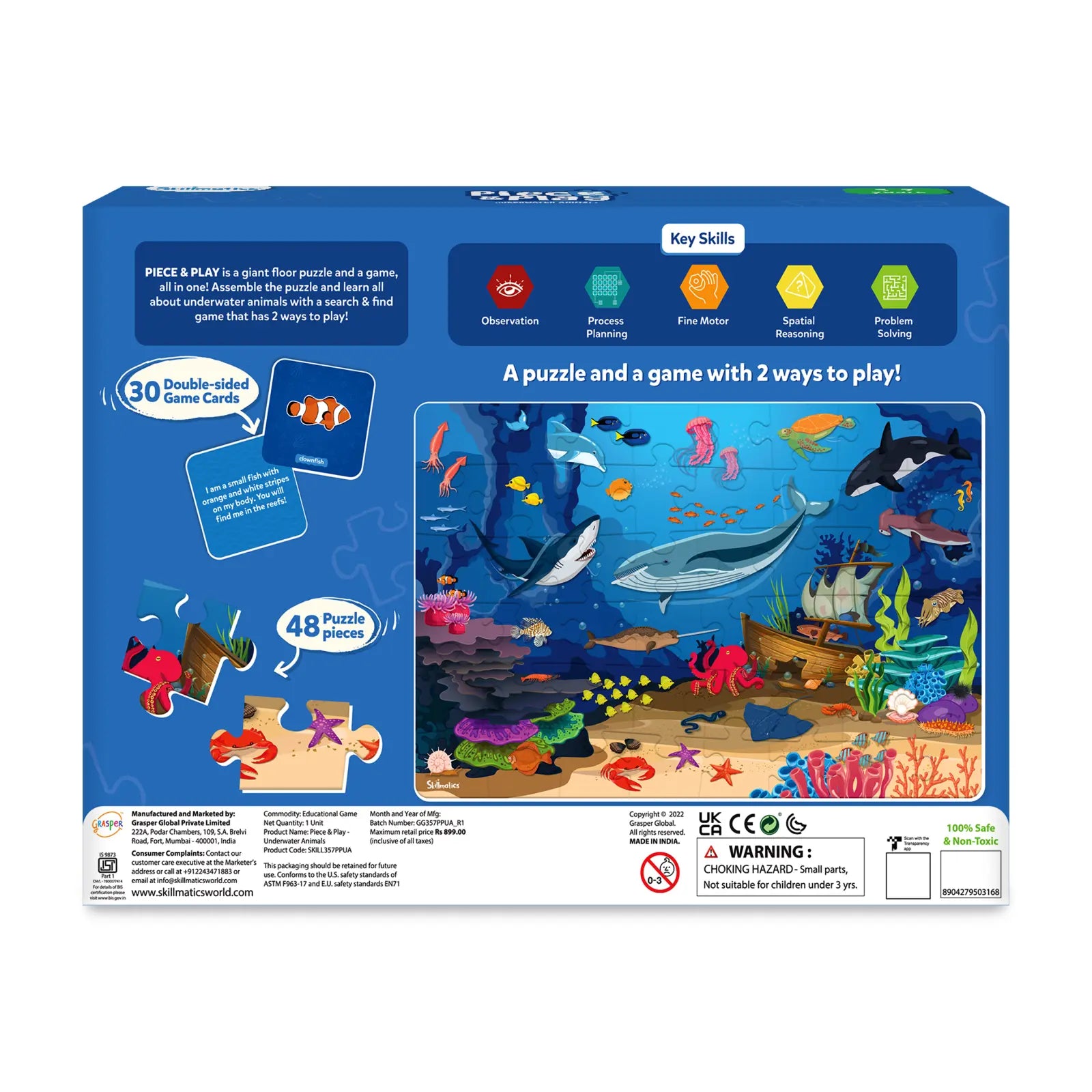 Piece & Play Underwater Animals | Jigsaw Puzzle (ages 3-7)