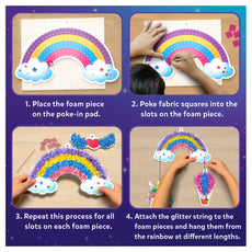 Rainbow craft instructions for Poke-in Art Magical Unicorn Dream Decor for kids 4-9