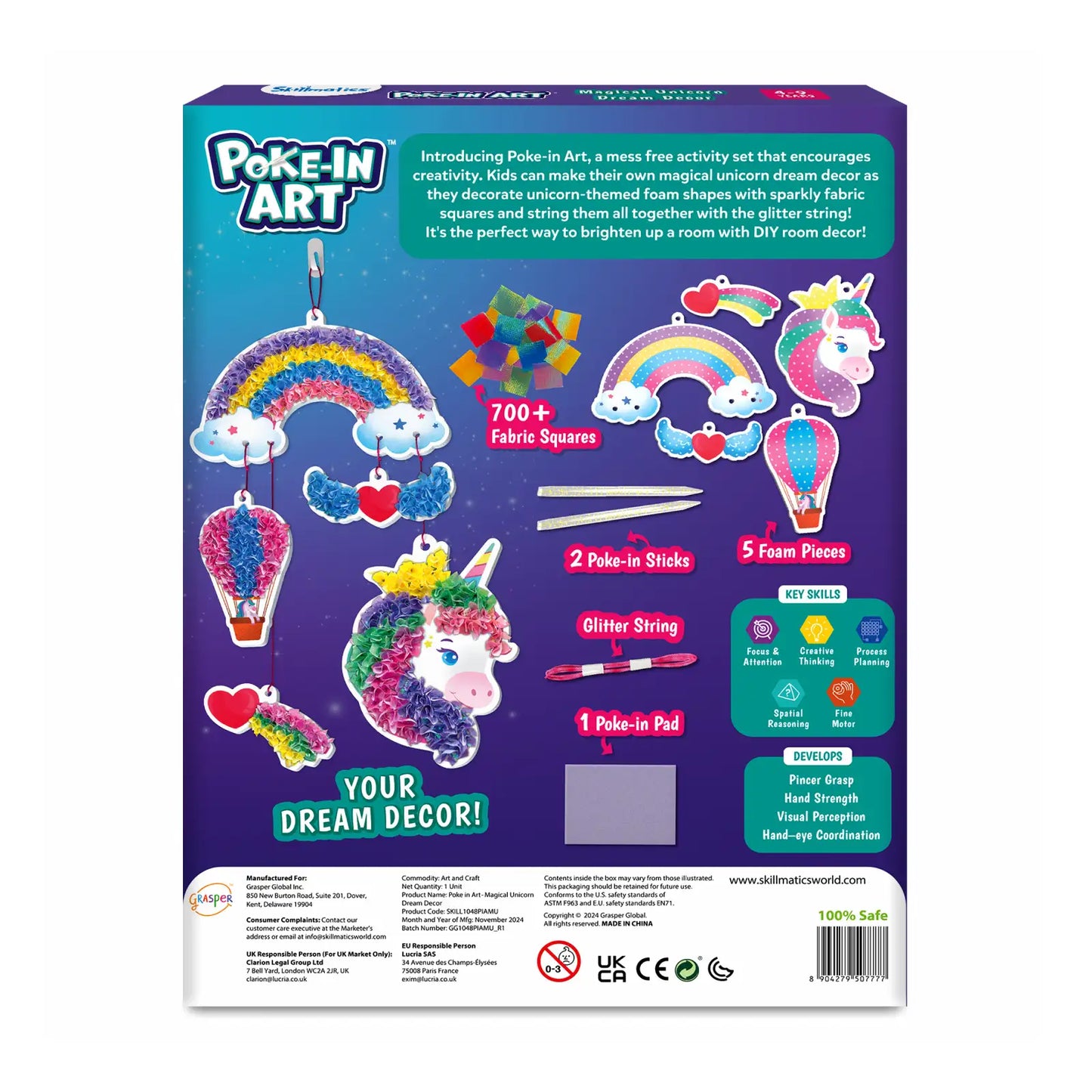 Poke-in Art: Magical Unicorn Dream Decor | Mess-Free Art for Kids (ages 4-9)