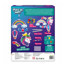 Poke-in Art Unicorn Dream Decor kit for kids ages 4-9, mess-free creative fun