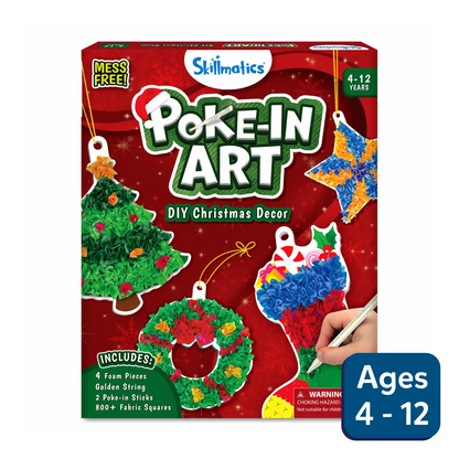 Poke-in Art: DIY Christmas Decor | Mess-Free Art for Kids (ages 4-12)