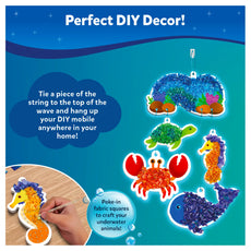DIY ocean-themed mobile craft kit from Poke-in Art Underwater Animals for kids