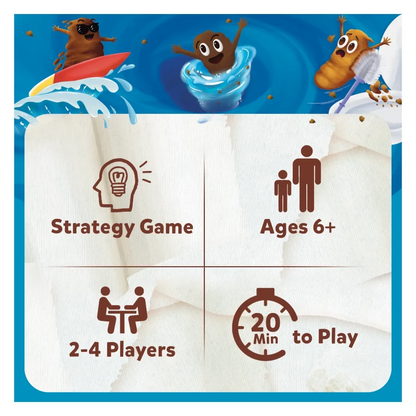 Board game information for Poop Wars Card Game Fun Fast-paced Strategy for ages 6+