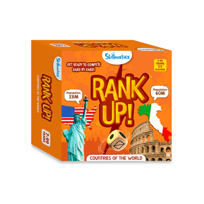 Rank Up: Countries of The World | Trump Card Game (ages 7+)
