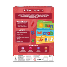 Ready to Spell educational toy box with wooden spelling boards for ages 4-7