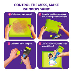 Rainbow sand art instructions for Sand-Tastic Art Unicorns & Princesses product