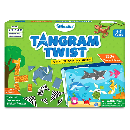 Tangram Twist: Amazing Animals | No mess sticker art (ages 4-7)
