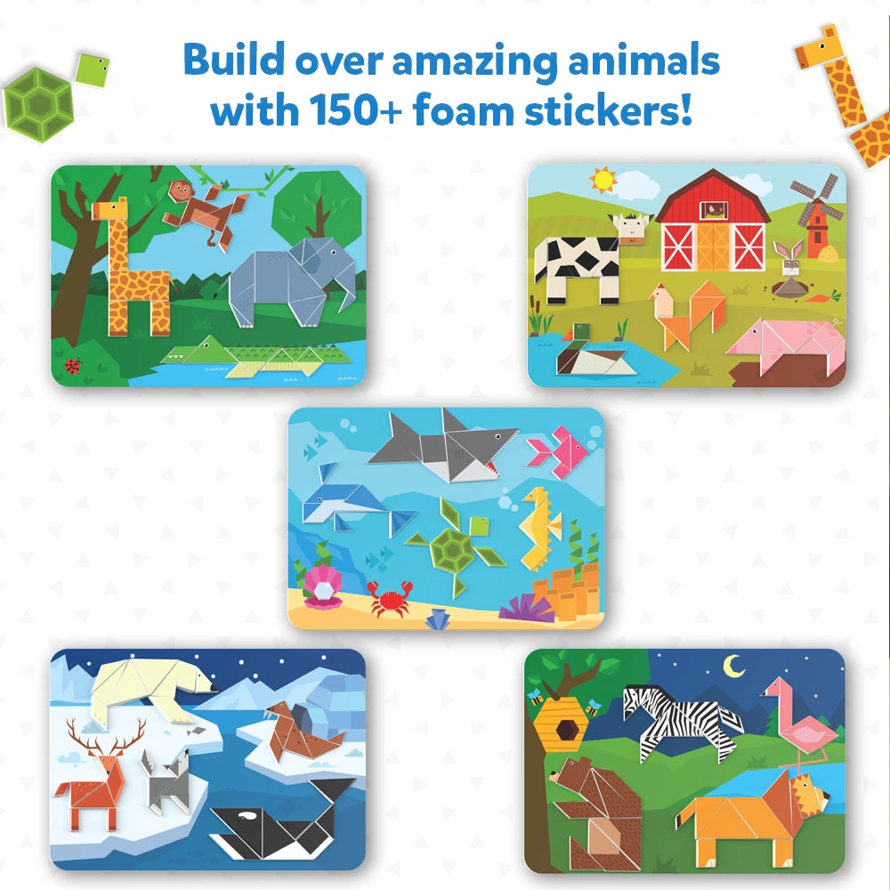 Tangram Twist: Amazing Animals | No mess sticker art (ages 4-7)