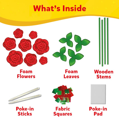 Skillmatics Poke-in Art - Rose Bouquet, Mess-Free Fun for Kids, DIY Wood Craft Kits