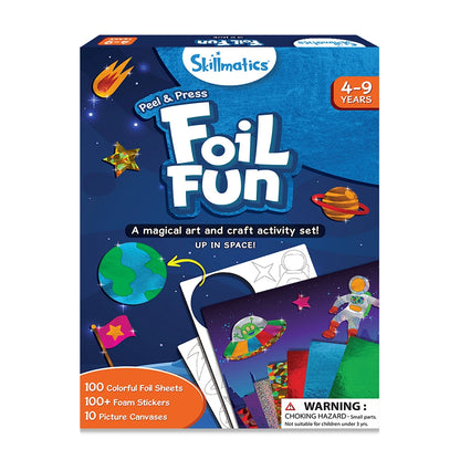 Skillmatics Foil Fun Up In Space No Mess Craft Kit, (100+ Piece Art Set)