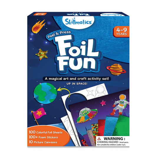 Skillmatics Foil Fun Up In Space No Mess Craft Kit, (100+ Piece Art Set)