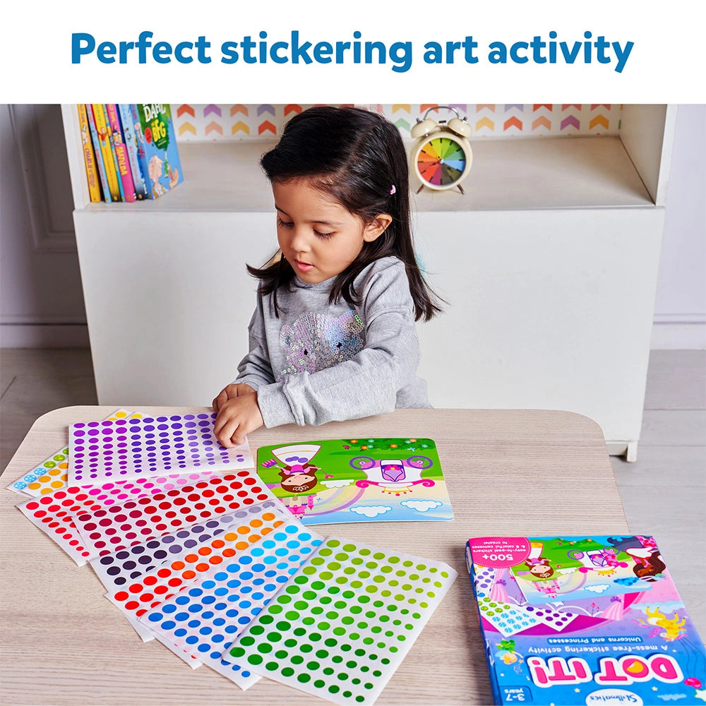 Skillmatics Dot It Sticker Art - Unicorns & Princesses, Mess-Free Fun for Kids
