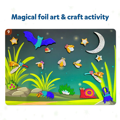 Skillmatics Foil Fun Bugs & Butterflies No Mess Craft Kit, (100+ Piece Art Set)