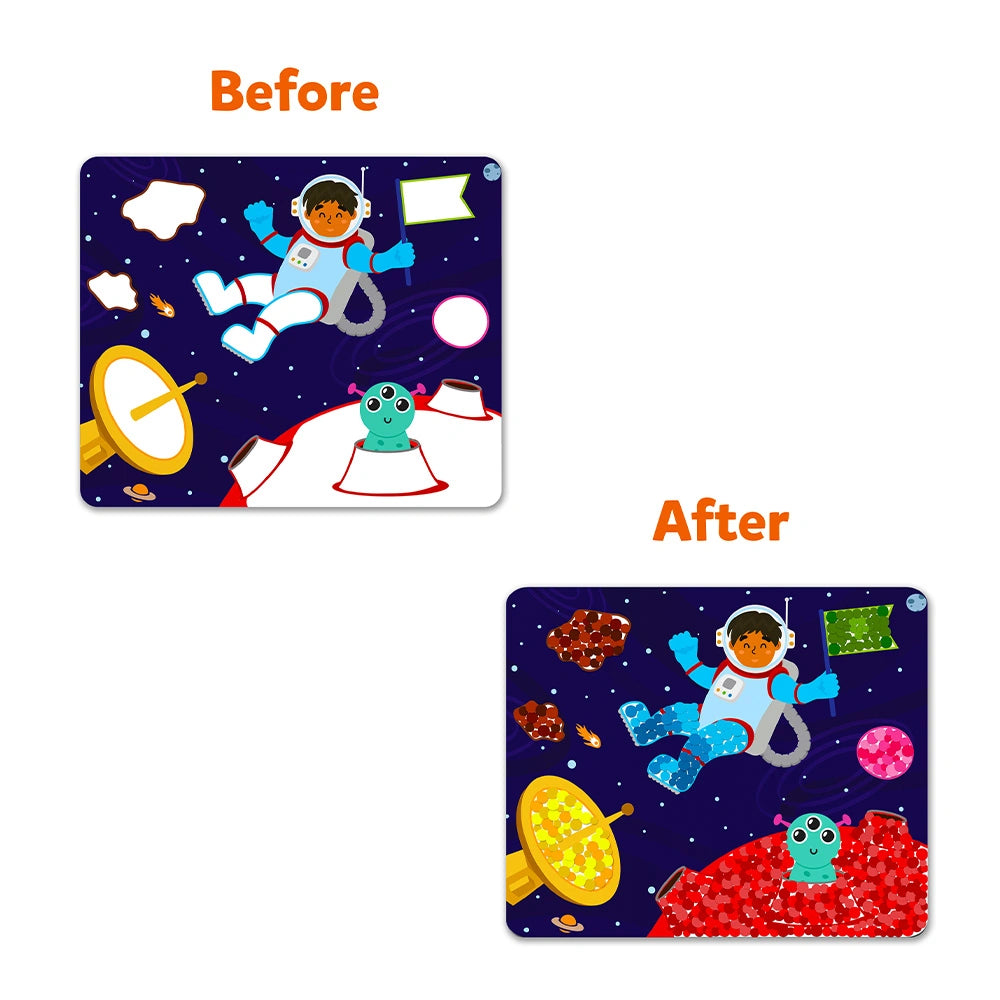 Skillmatics Dot It Sticker Art - Space, Mess-Free Fun for Kids