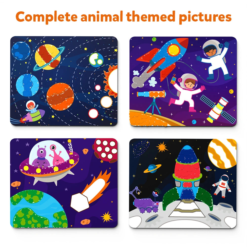 Skillmatics Dot It Sticker Art - Space, Mess-Free Fun for Kids