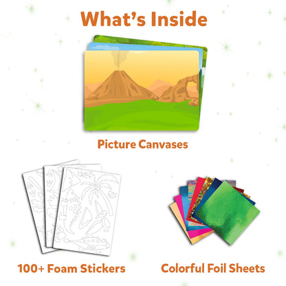 Skillmatics Foil Fun - Dinosaurs, No Mess Art for Kids, Craft Kits & Supplies, DIY Creative Activity
