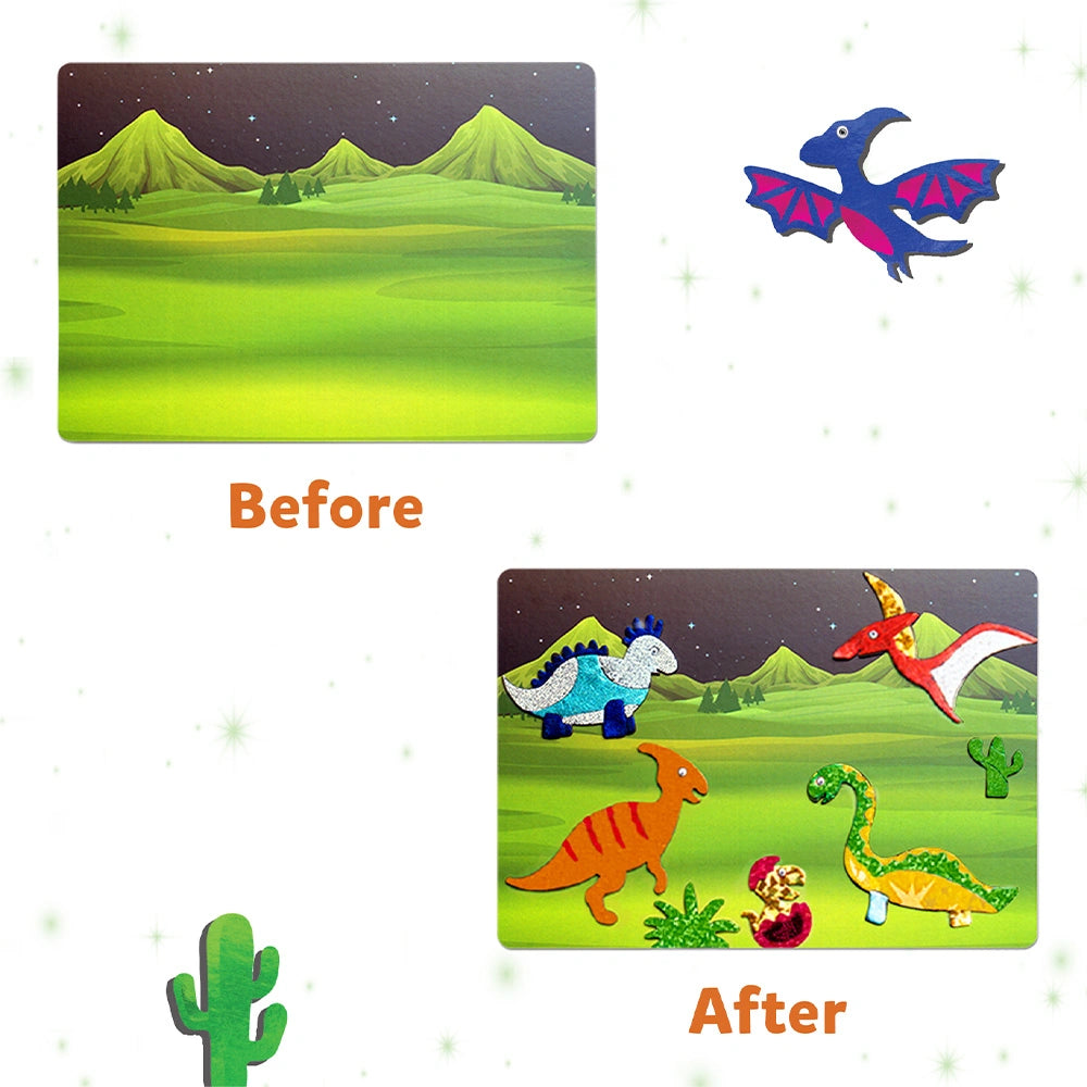 Skillmatics Foil Fun - Dinosaurs, No Mess Art for Kids, Craft Kits & Supplies, DIY Creative Activity
