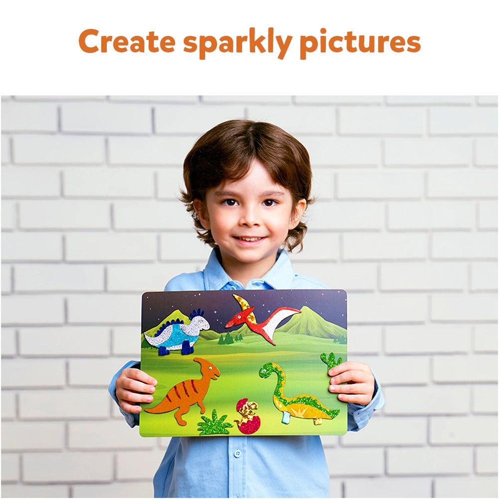 Skillmatics Foil Fun - Dinosaurs, No Mess Art for Kids, Craft Kits & Supplies, DIY Creative Activity