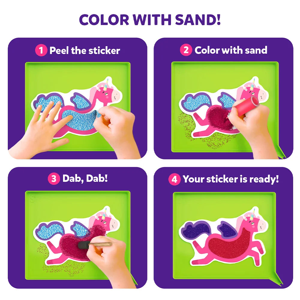 Sand-Tastic Art Unicorns & Princesses | Controlled-Mess Sand Art (ages 4-10)
