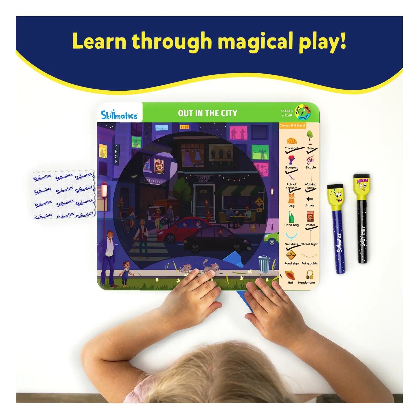 Search & Find Flashlight Magic | Reusable Activity Mats (ages 3-6)