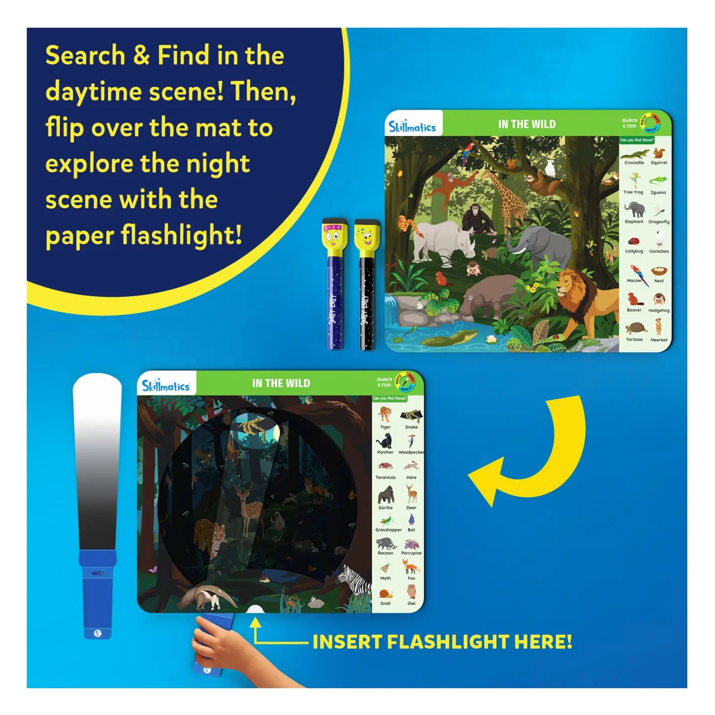 Search & Find Flashlight Magic | Reusable Activity Mats (ages 3-6)