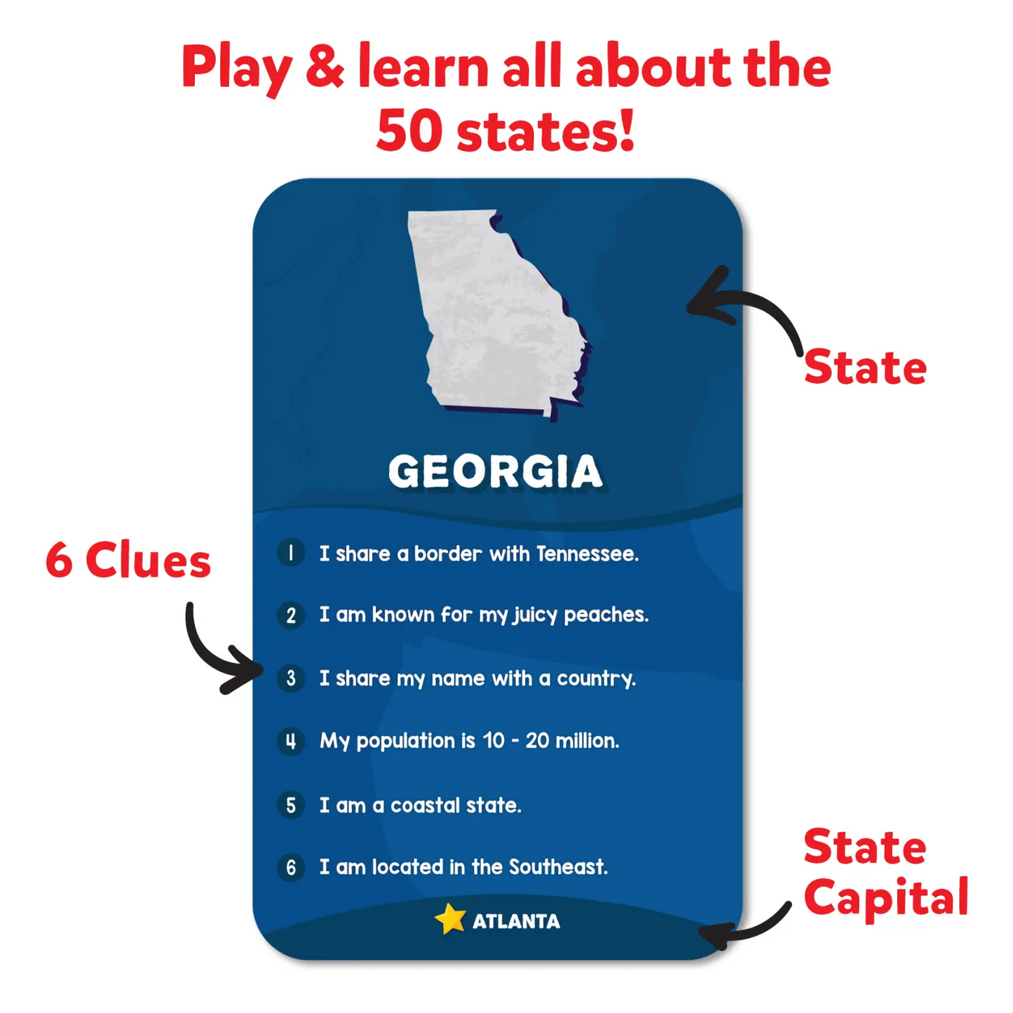 Scout it Out: The 50 States | Trivia Board Game (ages 7+)