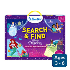 Disney Princess search and find activity set on reusable mats for children ages 3-6