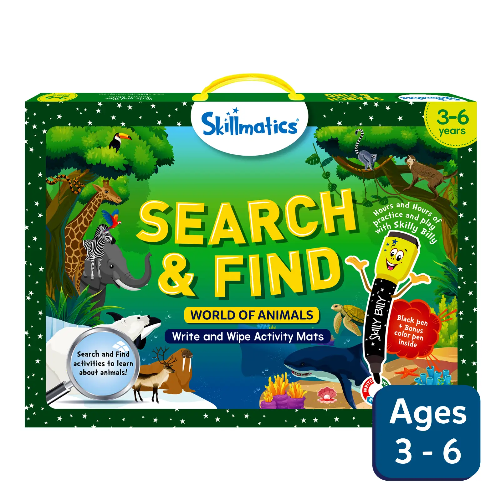 Search and Find: World of Animals | Reusable Activity Mats (ages 3-6)