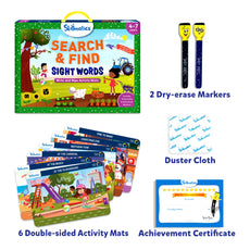 Skillmatics Sight Words Learning Kit on Search & Find Sight Words Reusable Activity Mats