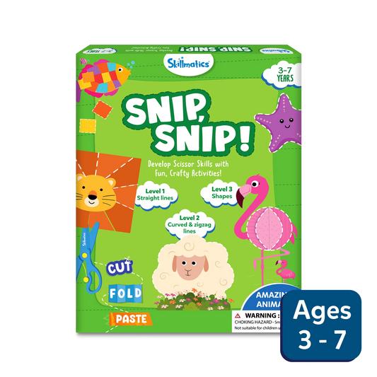 Snip Snip - Amazing Animals| Art & Craft Activity Kit (ages 3-7)
