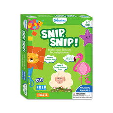 Snip Snip Amazing Animals Art & Craft Activity Kit for ages 3-7 with scissors skills