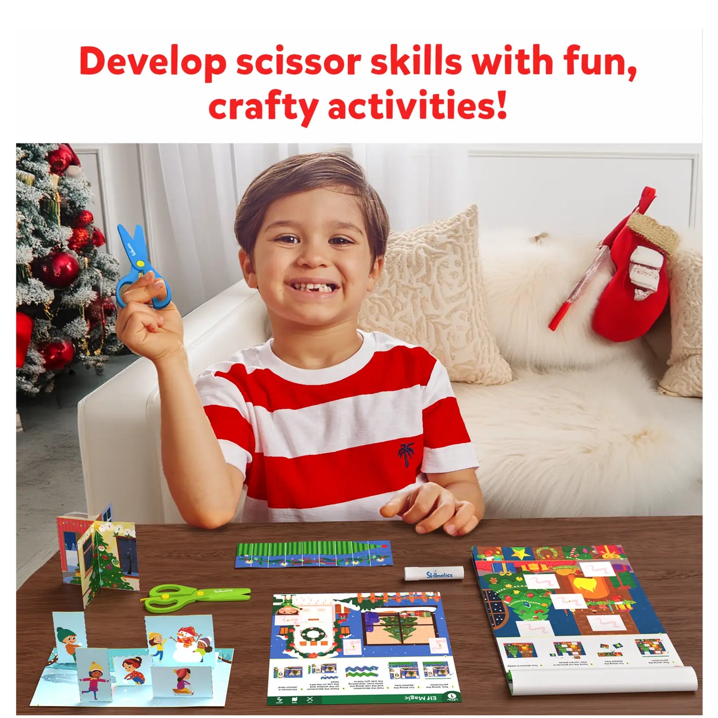 Snip Snip! Holiday Magic | Art & Craft Activity Kit (ages 3-7)