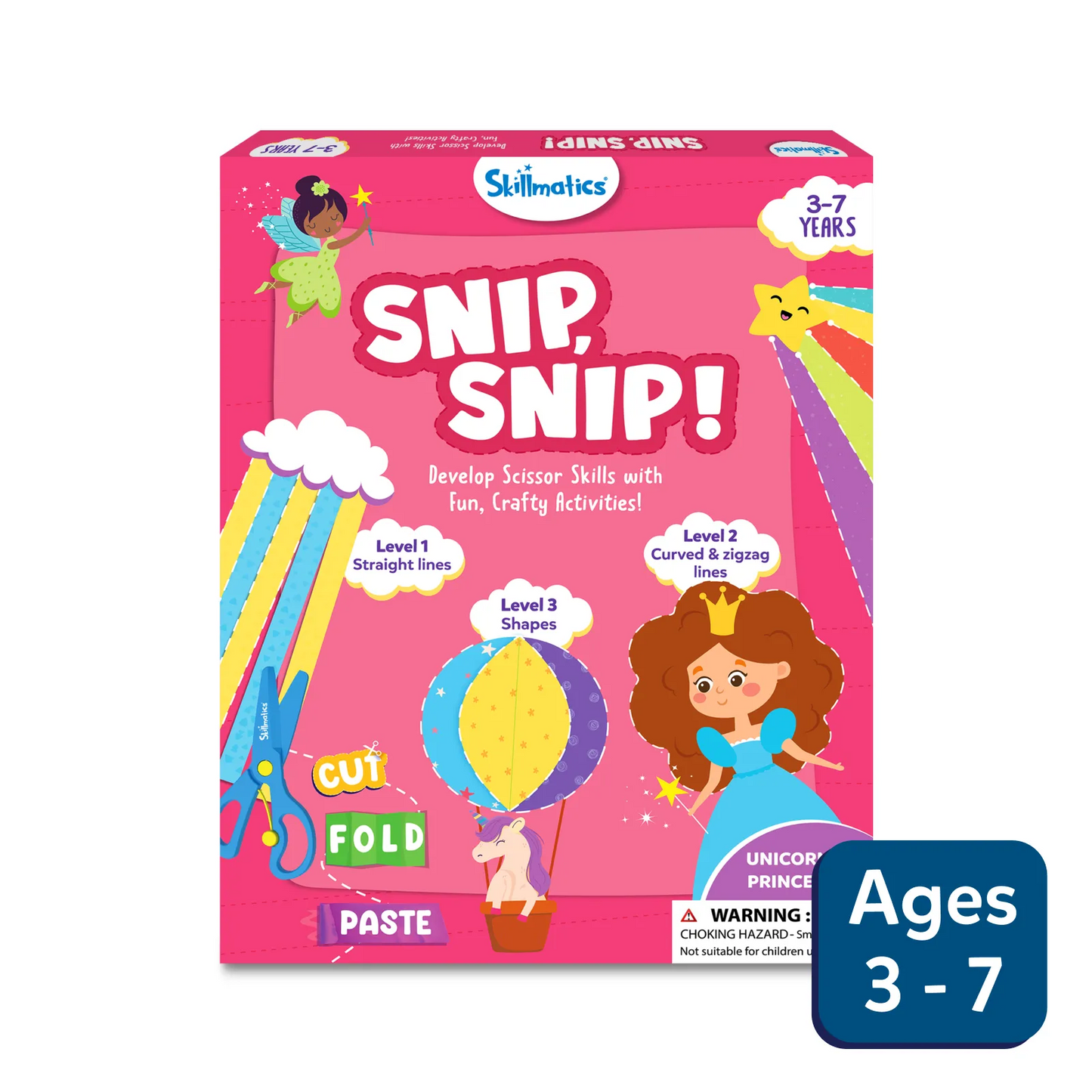 Snip, Snip! Unicorn & Princesses | Art & Craft Activity Kit (ages 3-7)