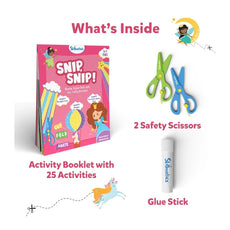 Children’s activity kit with Unicorn and Princess themes for ages 3-7 in Snip Snip collection