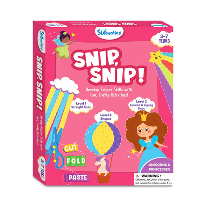 Snip, Snip! Unicorn & Princesses | Art & Craft Activity Kit (ages 3-7)