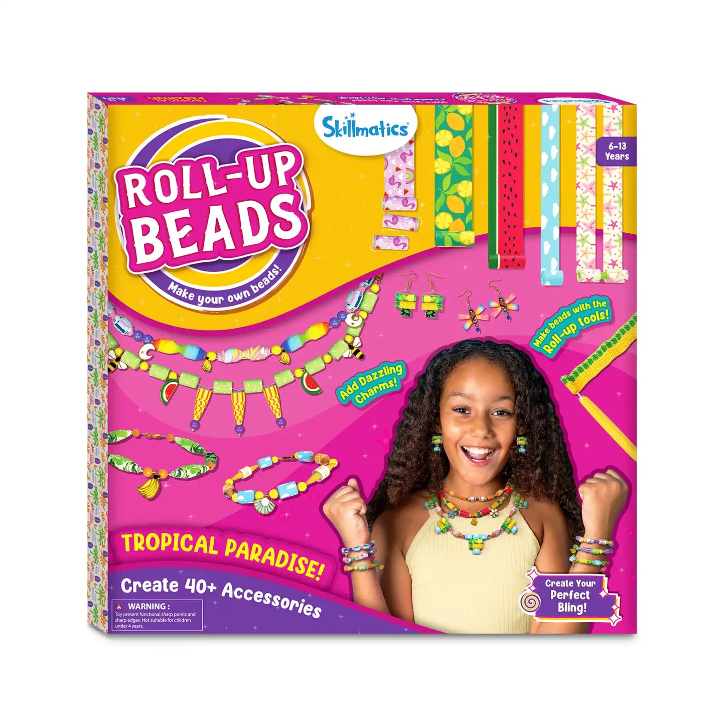 Roll-up Beads: Tropical Paradise | DIY Jewelry Kit (ages 6-13)