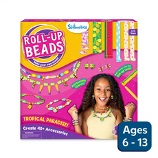 Roll-up Beads Tropical Paradise DIY Jewelry Kit for ages 6-13