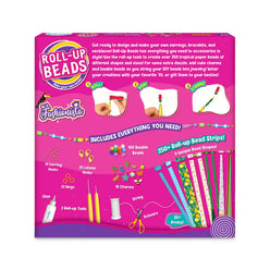 Colorful Roll-up Beads jewelry making kit for kids ages 6-13 in Tropical Paradise theme